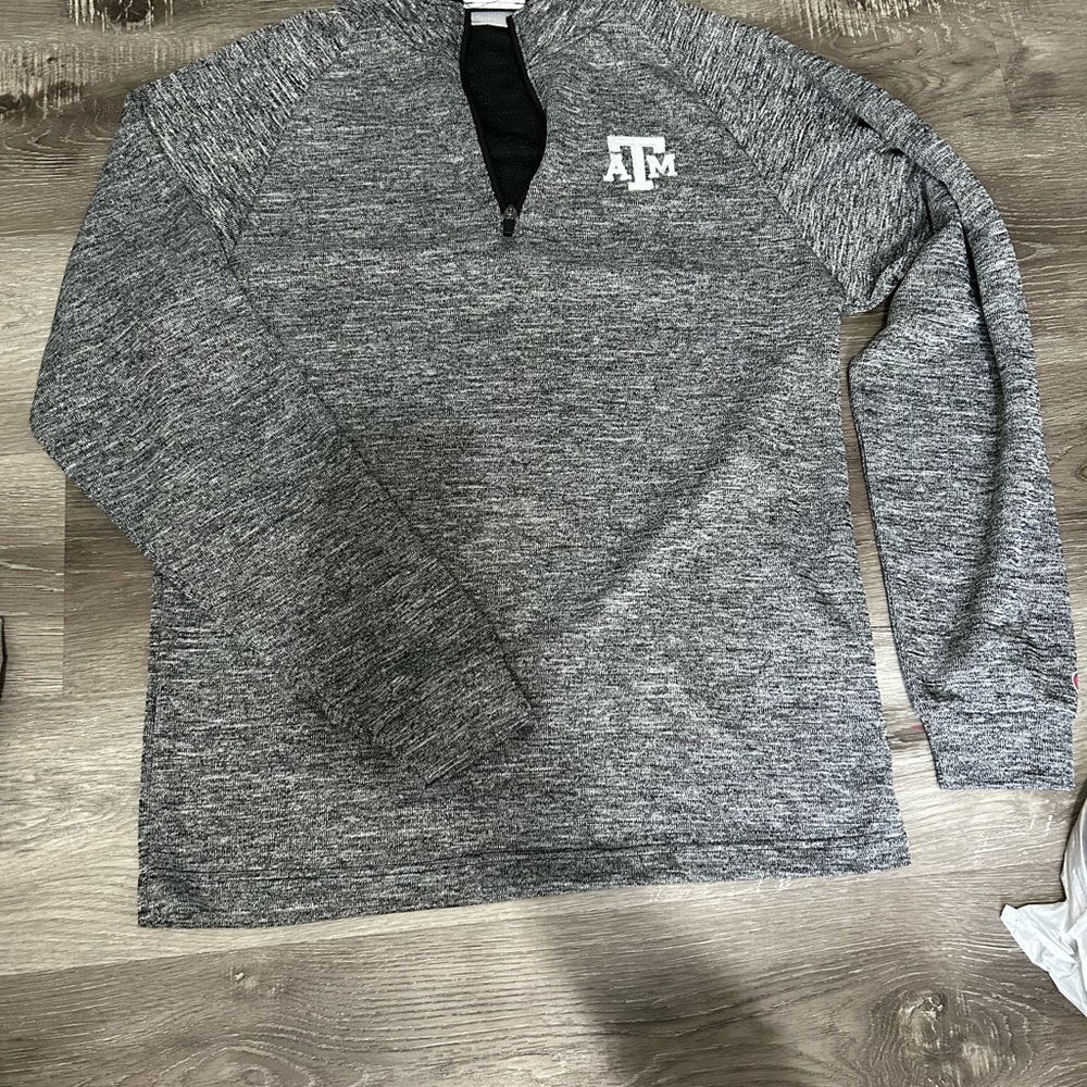 Champion Heather Gray Zip-Up Sweater